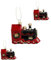 M.Kritzinger's Weihnachtskugeln aus Kunststoff, Lokomotive, rot und schwarz, 12 cm, 3er Set