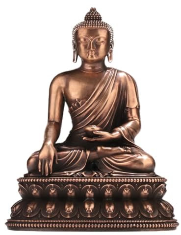 RUVOO Buddha Figur, 5,9 Zoll Kupfer Meditation Buddha Statue Dekoration Skulptur Dekor Buddha Skulptur Home Decor Skulptur Deko Statue für Balkon