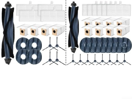 Entgoinggo Staubmanagement-Set für Omni C20 für Eufy, Ersatzzubehör mit Filtermopp, Tuch, Staubbeutel, Hauptseitenbürste (B)