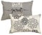 Artoid Mode Grau Dahlien Blumen Frühling Kissenbezüge 2er Set, 30x50 cm Zierkissenbezug Cushion Cover Couch Wohnzimmer Außenbereich Deko