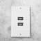 Placa de Pared USB, Panel de Placa de Pared USB 2.0 de Doble Puerto Resistente a Impactos para Decoración de Hoteles, Edificios de Oficinas en el Hogar, Placa de Pared