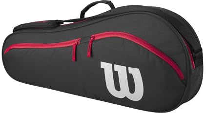 WILSON Advantage 3 Pack Tennis Bag - Black, Holds up to 3 Rackets