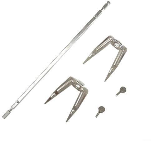 Sileduove Kitchen Rotisserie Fork Component Stainless Steel Roasting Shaft For Electric Ovens Air Fryers Cooking(26cm)