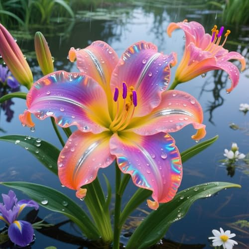 Hemerocallis ornamental de larga duración para embellecer espacios verdes-3Bulbos-Z
