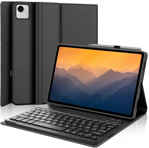 SENGBIRCH Schutzhülle mit Tastatur für Honor Pad X9 11,5 Zoll 2023, italienische Tastaturhülle, magnetisch, abnehmbar, Bluetooth, italienisches QWERTY-Layout, Schwarz