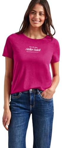 Damen T-Shirt mit Rundhals und Wording