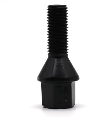 Tornillos para ruedas Para 1 3 5 7 Serie Z1 Z3 Z4 E81 E87 E46 E90 E93 Mini R50 R53 R56 Tornillos tuercas llantas aleación coche M12 x, 17 mm Hexagonales negras 4 unidades