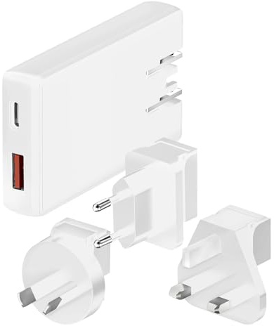 MAXTRACK Reiseadapter Schnellladegerät GaN 45W - MQ4L, USB C & USB A, Ladegerät für EU UK Australien, kompakt & universell
