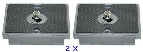 BolinUS 2 x Quick Release Plate Fit Bogen 3157N Manfrotto 200PL-14 RC2 3030 3130 with 1/4 Screw for Ball Head