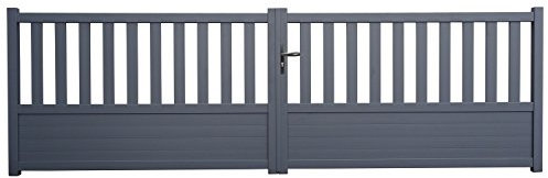 Portail alu Genève 4m gris