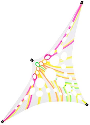 PSYWORK Schwarzlicht Segel Spandex | Progspy Neon Space Star | Multicolor | 1,5 x 3m | UV-aktiv | Leuchtend | Wandtuch Wandbehang Stoff Neon Deko Party Tuch Tapestry Poster PSY Goa