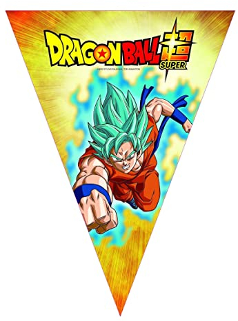 GIOCOPLAST NATALE S.P.A Ghirlanda con bandierine Dragon Ball Super - Multicolore - Taglia Unica