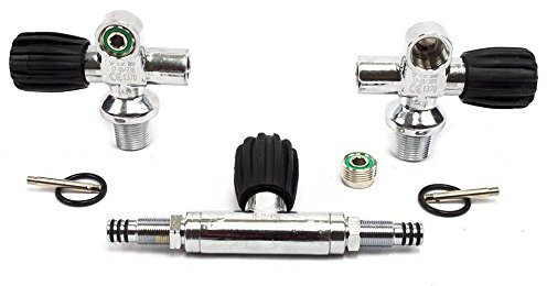 METALSUB Grifo bi-Botella Rosca 3/4 232 Bar, Manifold (7 litros 140mm)