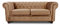 Sofa Chesterfield Asti 2-Sitzer, Couchgarnitur 2-er, Sofagarnitur, Couch mit Holzfüße, Polstersofa - Glamour Design, Velours (Beige (Velvet 28))