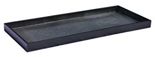 eastwest pflanzkübel Untersetzer Bassin aus Hochleistungs-Fiberglas in schwarz, rechteckig - Größe (ØxH): 65x30x4