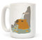 LookHUMAN Capybara Kaffeetasse aus Keramik, 425 ml, Weiß