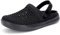 HKR Sabot Femme Mules et Jardin Femme Sandales Chaussure Plage Sport Respirant Femme été Pantoufles Piscine Pieds Sensibles Noir EU 40.5