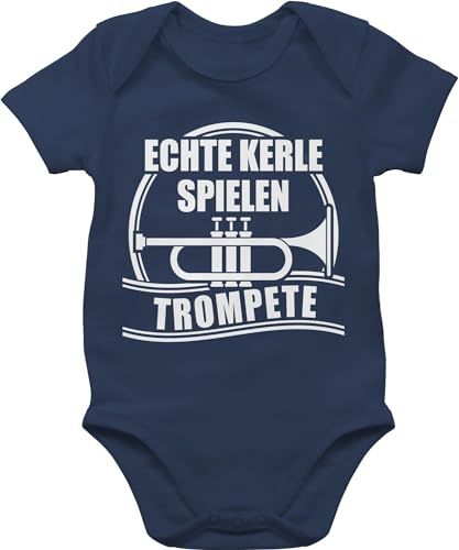 Shirtracer - Baby Body Kurzarm - Sprüche - Echte Kerle spielen Trompete