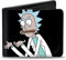 Buckle-Down Herren Rick and Morty Geldbörse, Bifold, Pose Blocks Schwarz und Blau, veganes Leder, 10,2 x 8,9 cm, Rick and Morty, 4.0 x 3.5, Rick and Morty Geldbörse, Bifold, Rick and Morty Pose