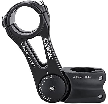 CXWXC Adjustable MTB Stem 31.8mm 85 Degree - 90/110/145mm Bike Stem Riser for Handlebar - Aluminum Alloy Mountain Bike Handlebar Riser Extender for MTB Road City Bike Bicycle (31.8 x 110mm)