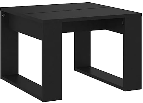vidaXL Beistelltisch Couchtisch Wohnzimmertisch Kaffeetisch Sofatisch Teetisch Tisch Wohnzimmer Wohnzimmermöbel Schwarz 50x50x35cm Holzwerkstoff