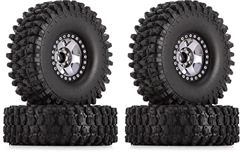 INJORA 1.9 RC Crawler Reifen und Räder Beadlock Felgen 4er Set Reifen für 1/10 RC Crawler Axial SCX10 90046 AXI03007 TRX4