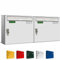 AL Briefkastensysteme Basic 2er Briefkasten RAL 9016 Verkehrs Weiss 2 Fach DIN A4 wetterfest Briefkastenanlage mit Posthaltebügel und 2 Namensschildern
