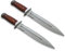 VIKING GEAR 2x USA Saber - 33cm großes - Jagd - Dolch - Hirschfänger - Saufänger - Saufeder - Abfangmesser - Survival - Outdoor - Messer - Hunting - Knife - extrem Hunter Dagger, silber braun