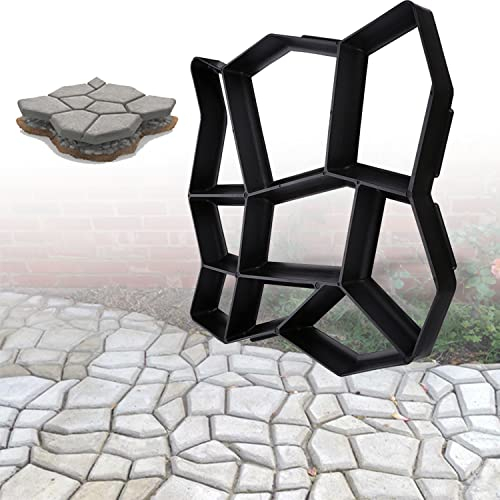 Cecaylie 1 Stück Pflasterform Gehweg Form Pflasterstein D.I.Y. Pflaster Pflastermacher Gießen 43x43x4cm Pflasterform Schablone für Beton, Gehweg, Pflastersteine, Terrassenplatten