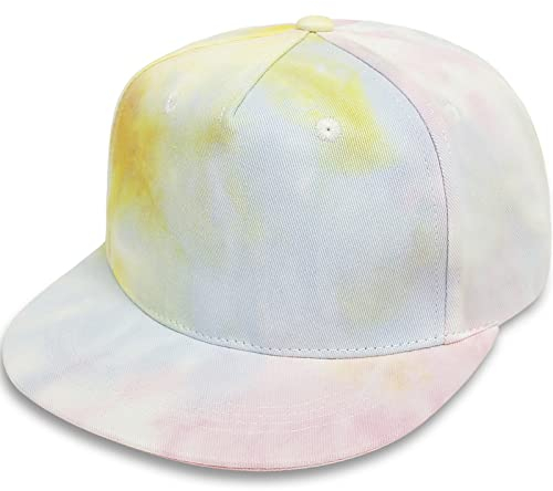 Malaxlx Tie Dye Hellrosa Baby Baseball Cap Kleinkinder Sonnenhut UV Schutz Sommerhut Verstellbar Kinder Snapback Cap Baseballkappe Schirmmütze für 2-4 Jahren Mädchen Jungen