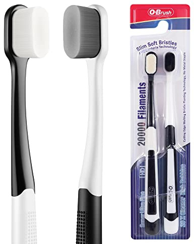 OB rush Ultra Soft Toothbrush for Sensitive Gums, 20k Nano Floss Bristles Toothbrushes
