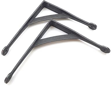 Oakcrafts - Pair of Gallows Shelf Brackets Antique Cast Iron - 200mm x 200mm