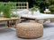 Chic Antique Hocker Pouf Sitzkissen Alice geflochten 60 cm Ø