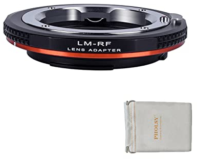 PHOLSY Objektivadapter Manueller Fokus Kompatibel mit Leica M LM, Zeiss ZM, Voigtlander VM Mount Objektiv auf Canon EOS RF Mount Kameragehäuse, Leica M auf RF