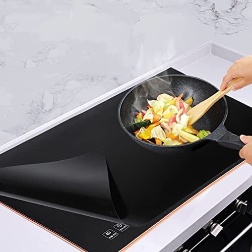 OMJMYY 52 * 78cm Tappetino Protettivo per Piano Cottura a Induzione in Silicone, Pad Protezione Riutilizzabile multifunzionale Antiscivolo Antigraffio