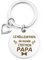 QONCV Fete des Peres Original Porte Clef Personnalisé Anniversaire Papa Idées Cadeaux, Cadeau Merci Papa Noel Remerciement Idee, Cadeau Fête des Pères Saint Valentin Cadeaux