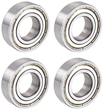 SULIUDAJI 4 Pièces 608 ZZ Roulements à Billes Roller Roulements Longboard Roulements à roulettes Convient pour ABEC Utilisé pour Les Patins Les Planches à roulettes Les Scooters,8 mm x 22 mm x 7 mm