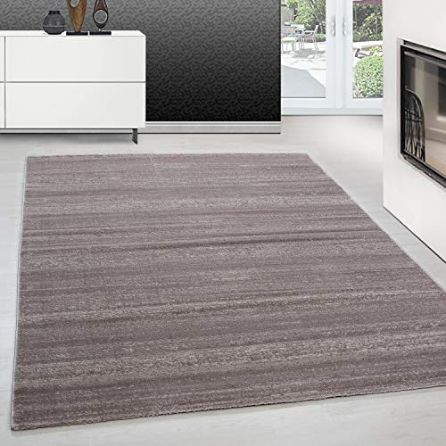 Teppium Moderner Kurzflor Teppich Wohnzimmer 140 x 200 cm Beige - Flauschiger Teppich Waschbar, Einfarbig, Pflegeleicht, Weich - Ideal für Schlafzimmer, Esszimer und als Küchenteppich