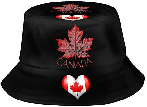 QQIAEJIA Kanada-Flagge Fischerhut Kanada Hut breite Krempe Paket Fischermütze Reise Strand Sonnenhut Outdoor, Kanada Flagge 02, One size