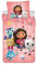 Gabby's Dollhouse Single Duvet Cover 140 x 200 cm and Pillowcase Set 70 x 90 cm, Pink