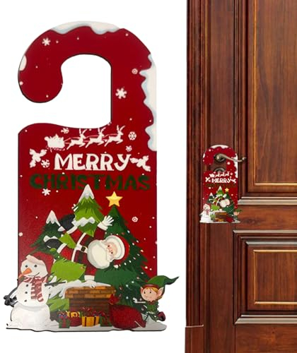 Weihnachts-Türhänger, Weihnachtshänger Griff Türknauf Dekor, Türgriff-Anhänger, Weihnachtsfeier-Dekoration für Schlafsaal, Hotel Niktule