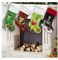 Super Idee 4er Set Grinch inspirierte Strümpfe einzigartiger Muster-Stil Weihnachtsstrümpfe 46cm Große Weihnachtssocken Kamin Hängenden Strumpf für Familienurlaub Weihnachten Party