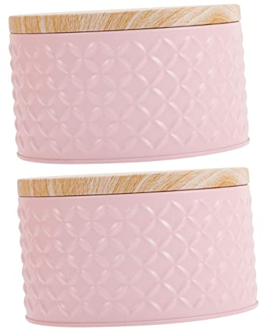 PartyKindom 2pcs Iron Candy Box and Biscuit Cake Storage Case Multifunctional Baking Tins for Cakes Cookies and Treats Storage Boxes for Home and Events