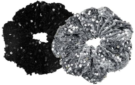 Beaupretty 2 Stück Glitzer Haargummis Frauen Haarschmuck Haargummi mit Pailletten Scrunchies Haargummi Elastische Haarband für Damen & Mädchen