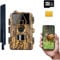 LMHOME Cámara de Caza 4G App 8K 60MP, Camara Fototrampeo con, Envío de Fotos, Cámara de Caza Nocturna Infrarroja Invisible 940nm IR LED, Tarjeta SD de 32 GB