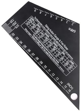 Guía de nivelación de trastes de guitarra, herramienta de luthier de guitarra, medidor de acción, regla de altura de cuerda, regla de calibre de cuerda de guitarra