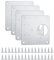 4 Pcs Hinge Repair Plate, Kitchen Cupboard Cabinets Door Hinge Repair Plate, Stainless Steel Hinges Repair Plates Brackets with Holes, Flat Fixing Joining Mending Plates Brackets with 32 Pcs Screws