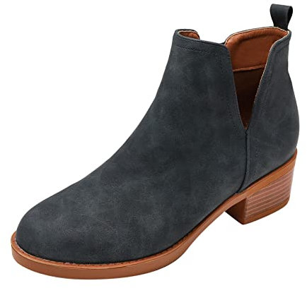 Fashion Stivali Stivaletti Traforati Primaverili Estivi Anfibi Estivi Donna (Blue, 37)