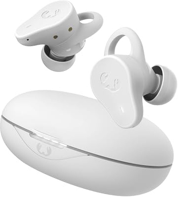Fresh 'n Rebel Twins Rush, Bluetooth Kopfhörer Sport In-Ear mit Hybrid aktiver Noise Cancelling, Ambient-Sound-Modus, IP57 Staub- und Wasserdicht, eingebautes Mikrofon, Tastensteuerung (Ice Grey)