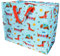 Blaue XXL Riesentasche Sausage Dog Aufbewahrungstasche mit Reißverschluss Dackel-Motiv ca. 58×28×48 cm